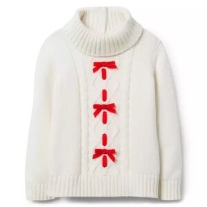 Janie & Jack Turtleneck Bow Sweater